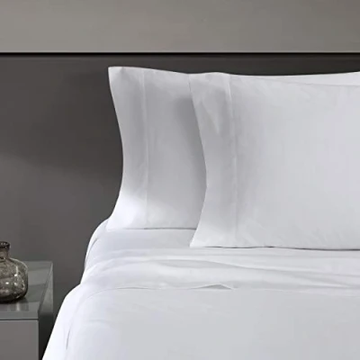 Imagen de Vera Wang Juego de Cama Queen Size algodón Satinado, 800 Hilos, decoración Interior Suave y Lisa (Blanco, Grande)