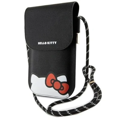 Imagen de CG MOBILE Hello Kitty HKOWBPSCKEK Bolso de piel con diseño gatito, color negro