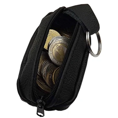 Imagen de Cuero Estuches de Llave 1 Compartimento Made en UE Negro Varios diseños (Diseño 2)