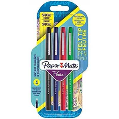 Imagen de Paper Mate Flair Original Juego de rotuladores punta sintética (4 unidades)