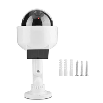 Imagen de c¨¢mara de Seguridad Falsa simulada, CCTV Domo, con energ¨ªa Solar luz LED Intermitente para el hogar/almac¨n
