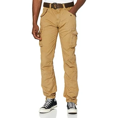 Imagen de Schott Multipocket Pantalones cargo, Hombre, Talla: 34, Beige