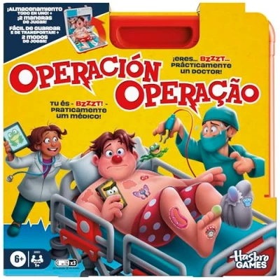 Imagen de Juego de Mesa electrónico Operación con Estuche Todo en uno Versión español portugués