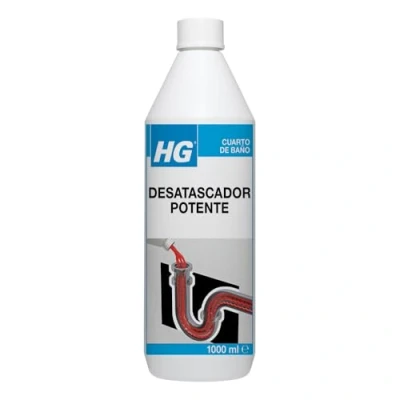 Imagen de HG Desatascador Potente de Tuberías y Desagües, Elimina Eficazmente los Atascos, Limpiador Líquido para Desagües Bloqueados en Fregaderos o Platos Ducha 1L (139100130)
