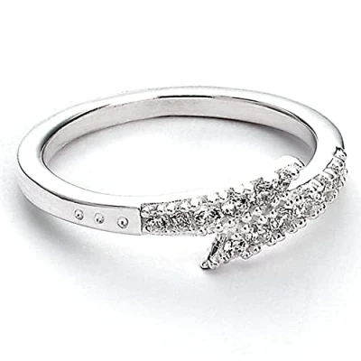Imagen de The Carat Shop Anillo de plata ley oficial Harry Potter, tamaño pequeño, Metal precioso, cristal