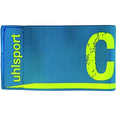 Imagen de uhlsport 1006750020001 Brazalete de Capitán, Unisex niños, Multicolor (Cyan/Blanco), Talla Única