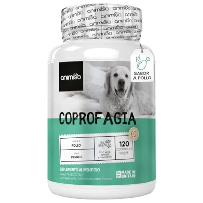 Imagen de Coprofagia para Perros 120 Comprimidos Sabor Pollo con Probióticos Previene Ingesta de Heces y Refresca el Aliento, Enzimas Que Protegen Ayudan a la Digestión