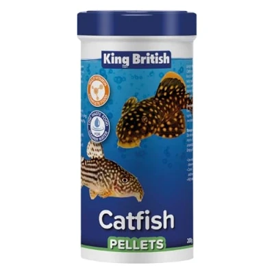 Imagen de King British Pellets para bagres 200g: Alimento Completo hundible con multivitaminas y Otros Peces Tropicales de Fondo