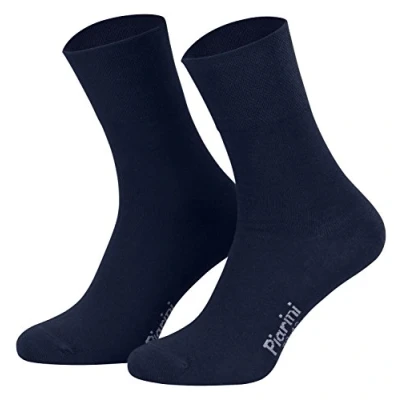 Imagen de Piarini 8 pares de calcetines unisex Sin elástico Caña cómoda Azul marino 35 38