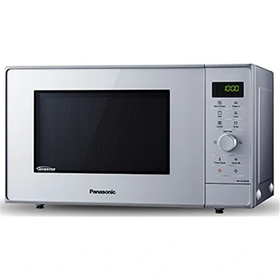 Imagen de Panasonic NN GD36HMSUG Microondas y Grill Inverter con Plato Giratorio, Vapor+ Sartén, 23 L, Acero Inoxidable, 1000 W, 17 Programas Auto, Parrilla, Plateado