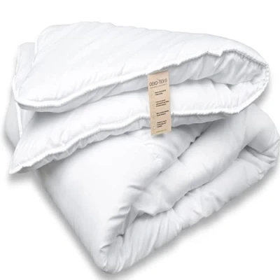 Imagen de FH FAM&#039; HOME COSINESS edredón Lavable Blanco 200 x cm, Acolchado Certificado Made IN Green, hipoalergénico Suave y Duradero, Fibra Hueca de poliéster Reciclado 350g/m2