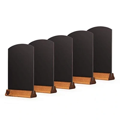 Imagen de Chalkboards UK Plinto de Mesa (A4, 5 Unidades), Madera, marrón rústico, 36 x 24 22 cm