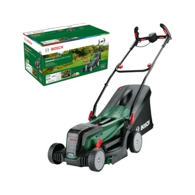 Imagen de Bosch Home and Garden cortacésped con batería UniversalRotak 2x18V 37 550 (hasta 500 m2 2 baterías de 4 Ah; Sistema 18 voltios; Anchura Corte: cm; sin baterías)