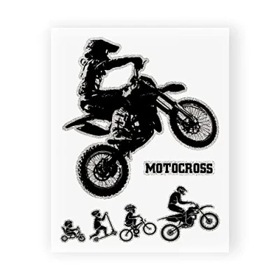 Imagen de 4R Quattroerre.it 6332 Pegatina Evolución Biker Cross, 10 x 12 cm