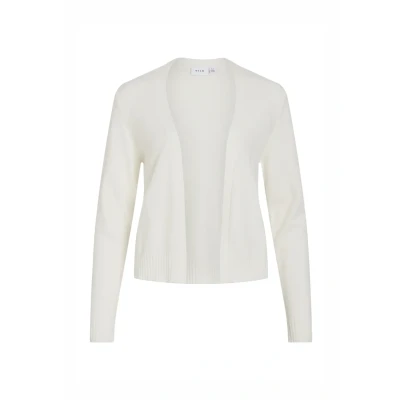 Imagen de VILA Viril Short Cardigan Chaqueta de punto, Mujer, Talla: Large, White alyssum