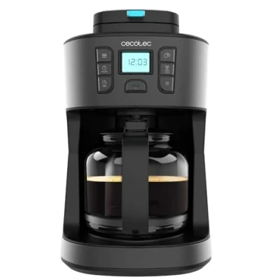 Imagen de Cecotec Cafeteras de Goteo Coffee 66 Grind &amp; Drop. 1086 W, Molinillo Cuchillas, Hasta 12 Tazas, Tecnología Extremearoma, Cafetera Digital, En Acero Inoxidable, Apagado Automático