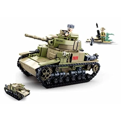 Imagen de Sluban M38 B0711 Italy Army M14/41 Medium Tank 2 in 1, Multicolor (M38 B0711)