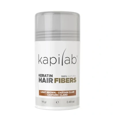 Imagen de Kapilab Fibras Capilares Disimula la falta de Cabello al Instante Microfibras en Polvo Queratina para Hombres y Mujeres Tapa Calvicie forma Natural 12,50gr Castaño Claro