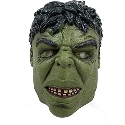 Imagen de LePyCos Hulk Máscara de látex cara completa para cosplay, accesorio disfraz fiesta Halloween (verde)
