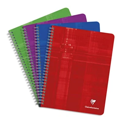 Imagen de Clairefontaine 8811 Metric, cuaderno de espiral doble 17 x 22 cm, 224 páginas 90 g, Color Surtido