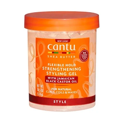 Imagen de CANTU Gel para Peinar con Manteca de Karité Fortalecedor Aceite Ricino Negro Jamaicano Natural 524 g, 1 pack