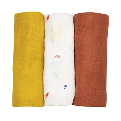 Imagen de Trois Kilos Sept Lote de 3 pañales para bebé Certificio Oeko Tex 70 x cm Diseño escondite Bosque