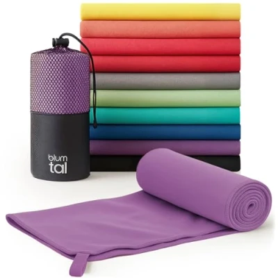Imagen de Blumtal Toalla Microfibra 140x70 cm Toallas Gimnasio de Secado rápido Gym para Deporte Lila