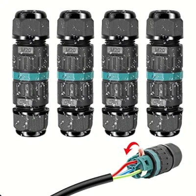 Imagen de Conector de cable resistente al agua IP68, manguito conexión 3 pines para diámetro 5 12 mm, Hospaop, subterráneo, caja conexión, agua, 4 unidades