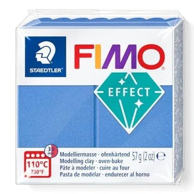 Imagen de STAEDTLER 8010 31 FIMO Effect Arcilla de modelado polimérica endurecida al horno, azul metálico (1 bloque 57 g)