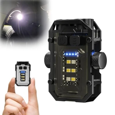 Imagen de YODAOLI Mini Powerful Flashlight XGPNew Version 1200LM+, USB Rechargeable Portable Keychain Flashlights, Multifunctional Flashlight, High Lumens Pocket Flashlights (Black B)