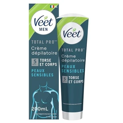 Imagen de Veet Men Crema depilatoria para hombre Piel Sensible 200 ml Juego de 4