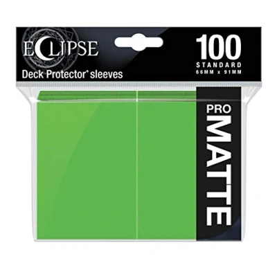Imagen de Ultra Pro E 15618 Eclipse Standard Matte Sleeves Paquete de 100 unidades, color verde lima