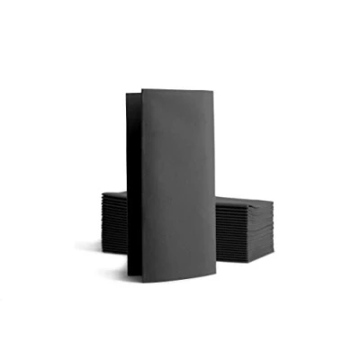 Imagen de Alvotex Chic Airlaid Servilletas Desechables (50 Unidades, 1/8 Pliegues, 39 x 40 cm), Color Negro