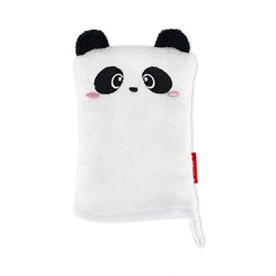 Imagen de Legami Guante desmaquillante, Reutilizable, Tejido Suave, Elimina el Maquillaje Facial, Lavable, hipoalergénico, ecológico, 12 x 19 cm, Tema Panda