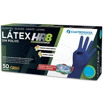 Imagen de Caja 50 Guantes de Latex Azul Alta Protección Talla XL