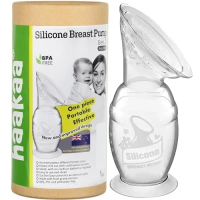 Imagen de haakaa Extractor de Leche Manual, Colector Materna con Base Succión, 5oz/150ml