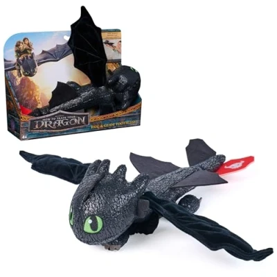 Imagen de Dragons DreamWorks Peluche Desdentao Cómo Entrenar a tu Dragón: Vuela y Abraza Dragón de +30 cm Furia Nocturna 6072913 Juguetes Niños 4 Años + Regalo Niño