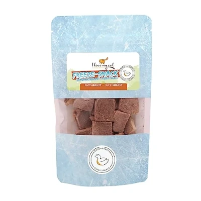 Imagen de I Love my Cat Freeze Snack para Gatos, pechuga de Pato (liofilizada), 25 g, Snacks saludables Libres aditivos Artificiales