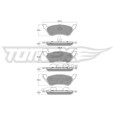 Imagen de TOMEX brakes TX 15 31 Juego de pastillas freno Eje trasero CHRYSLER: Voyager 4, Grand IV, / 3, JEEP: Cherokee III