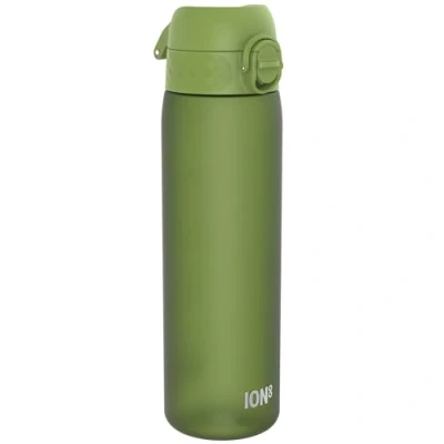 Imagen de Ion8 Botella Agua, 500ml, a Prueba de Fugas, Fácil Abrir, Cerradura Segura, Apta para Lavavajillas, Sin BPA, Asa Transporte, Limpiar, Neutro en Carbono, Verde Caqui
