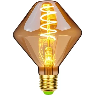 Imagen de TIANFAN Bombillas LED vintage 4 W regulable 220/240 V Edison tornillo E27 base especial bombilla decorativa antigua (φ95 mm Gyro)