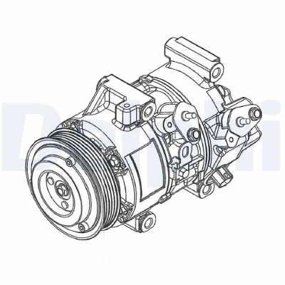 Imagen de DELPHI CS20495 compresor de Aire Acondicionado 5VS12 PAG 46 con aceite TOYOTA: Corolla Verso