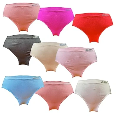 Imagen de Dacada2005 Pack de 12 Bragas Mujer Multicolor, M L XL XXL 3XL 4XL Lycra, Sin Costuras Suaves y Cómodas.… (XXXXL)