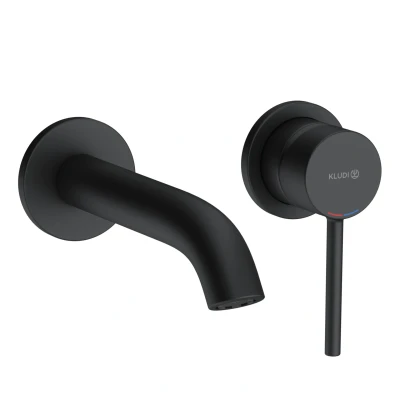 Imagen de Kludi 382443976 Grifo para Lavabo de baño con Boquilla Fija Bozz Mate 382443976, Negro