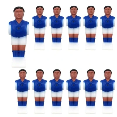 Imagen de POFET Juego de 12 Accesorios para futbolín Man Guy Player, Ideales Jugadores torneos, Color Azul