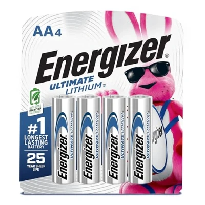 Imagen de Energizer Baterías de Litio AA, batería Doble A Ultimate Lithium (4 Unidades)