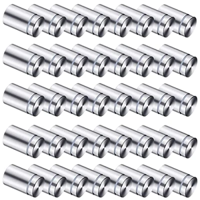 Imagen de TIHOOK 40 piezas de separadores pared acero inoxidable, soportes acrílico para montaje hardware, vidrio clavos 12 x 20mm