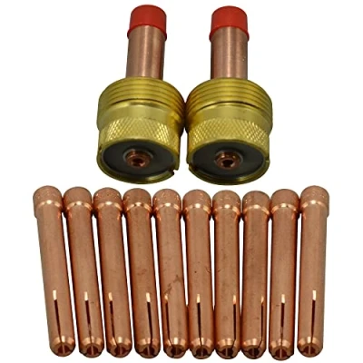Imagen de RIVERWELD TIG 995795 10N25 (1/8 pulgadas y 3.2 mm) Kit de tamaños surtidos para antorcha soldadura SR WP 17 18 26 12 piezas