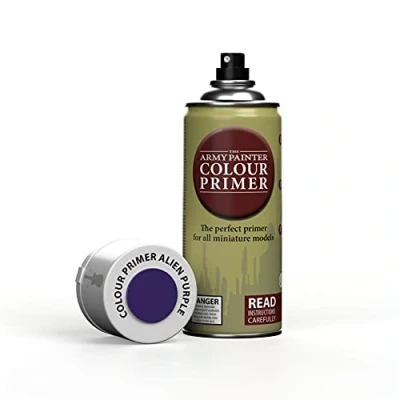 Imagen de The Army Painter, Colour Primer Alien Purple, 400 ml Pintura Modelismo Spray Púrpura Alienígena Imprimacion Plastico Miniaturas para Warhammer Figuras y D&amp;D Miniatures