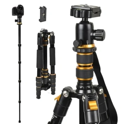 Imagen de NEWFUN Tripode Camara,Tripode para Camara, 160CM, Trípode de Cámara Flexible con 360 Cabeza la Bola Cámaras Sin Espejo/Cámaras Réflex Digitales/Teléfonos Móviles/Cámaras Vídeo